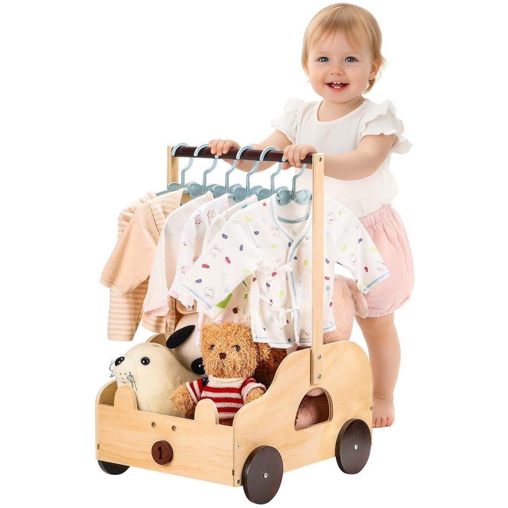 PineapplePapa wooden bear design crate with wheels as a charming baby shower centerpiece