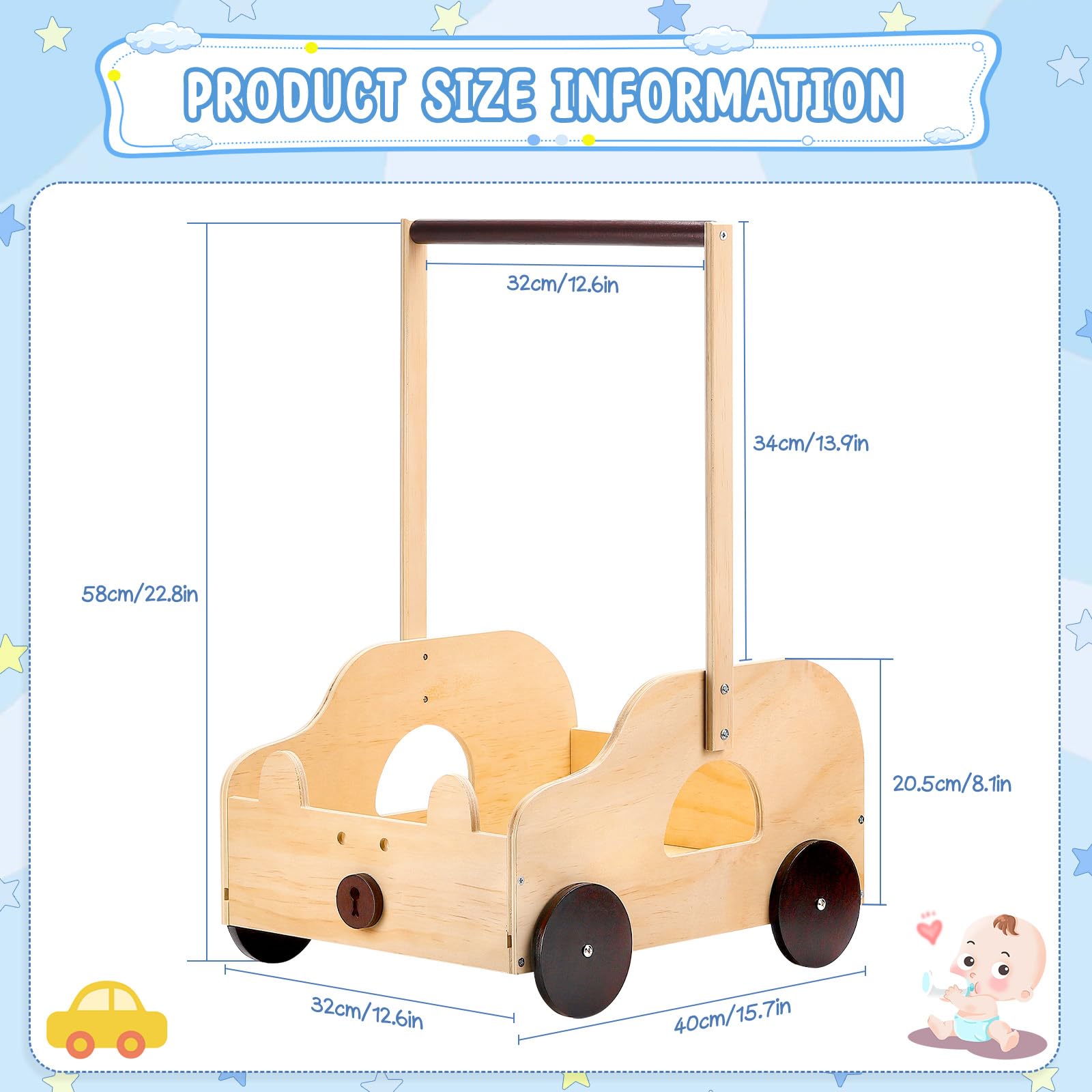 PineapplePapa wooden crate with top rod display for outfits in nursery