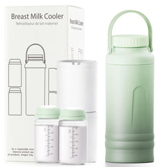 Pinkart breast milk cooler with 360° cooling system keeps milk fresh during outings.