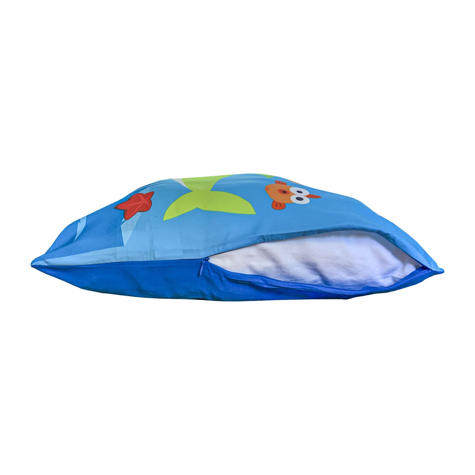 Pinkfong Baby Shark child-friendly pillow cover ideal for naps and reading.