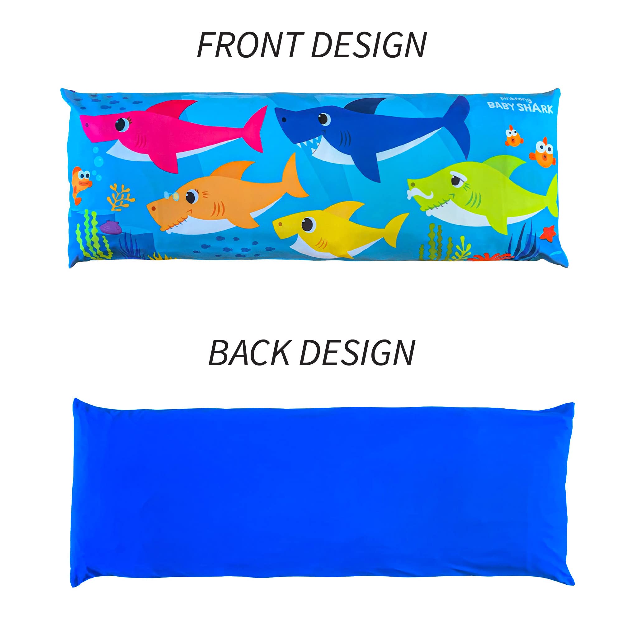 Pinkfong Baby Shark soft polyester microfiber closeup highlights a plush, breathable feel kids love.