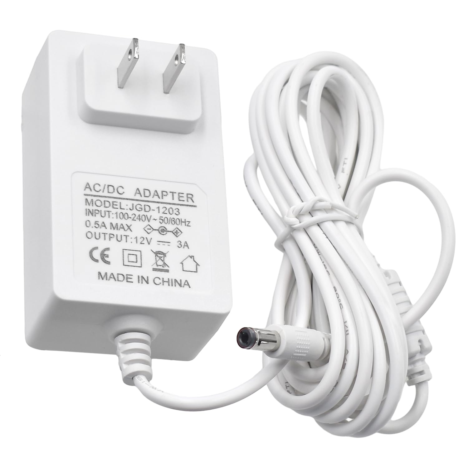 Pinkind 12V swing power cord close-up for reliable mamaRoo charging.