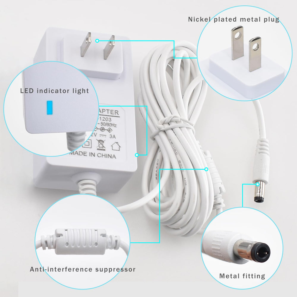 Pinkind 6.5ft power cord length enables versatile placement.