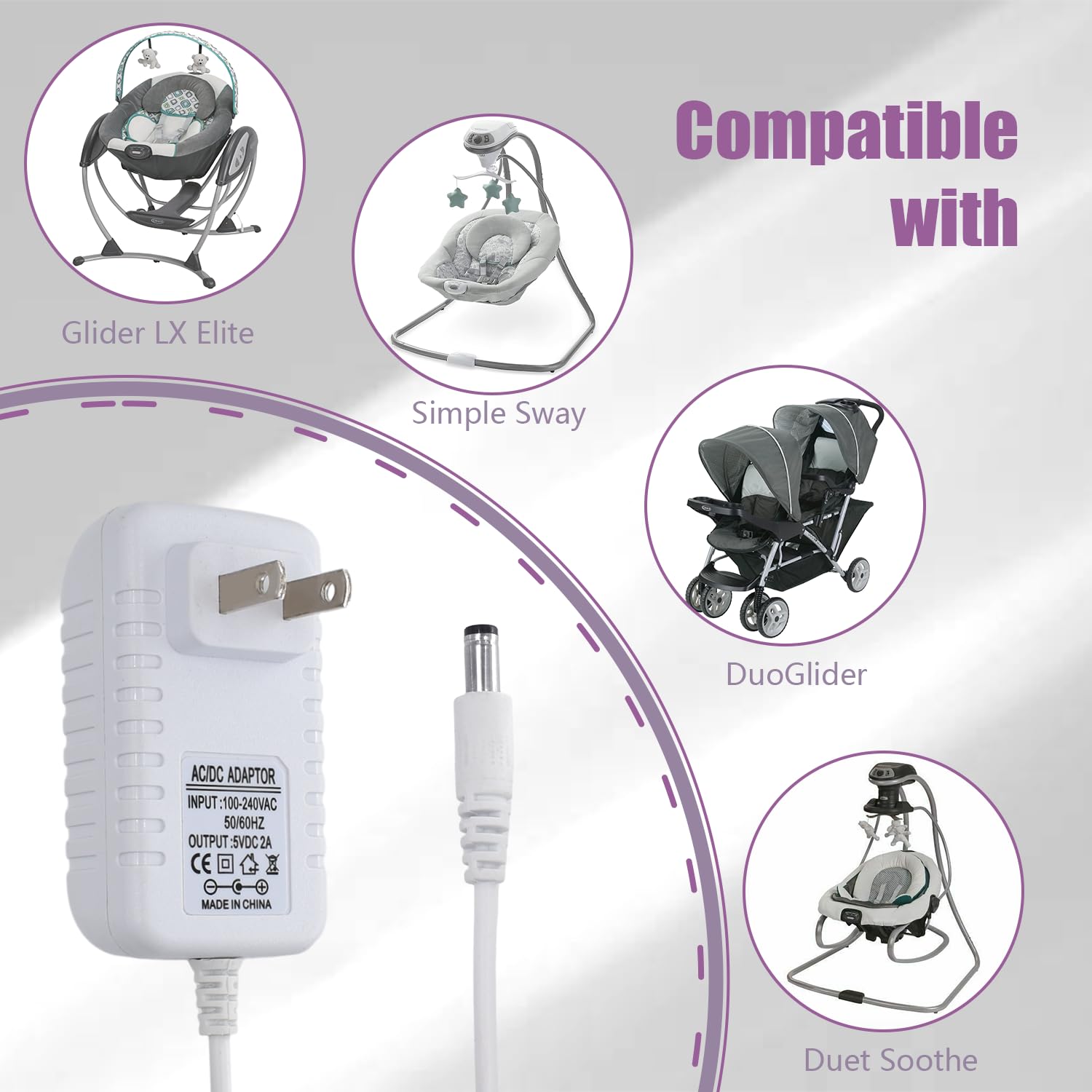 Pinkind cord with smart IC protection ensures safe operation.
