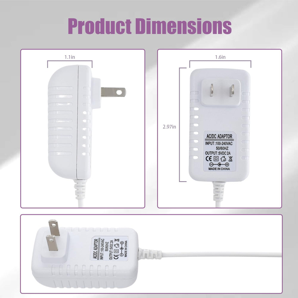 Pinkind white power cord plug for clean, discreet installation.