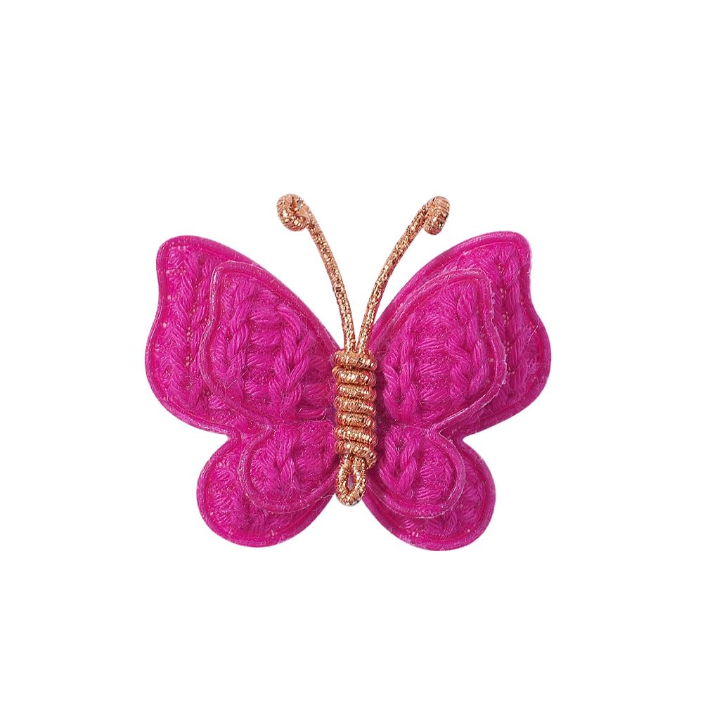 pinkoriart butterfly hair clip baby-soft-clip demonstrating safe hold.