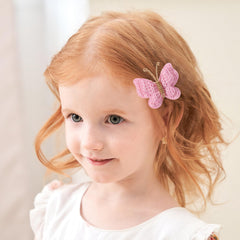 Pinkoriart butterfly hair clip closeup — handcrafted detail and secure grip.