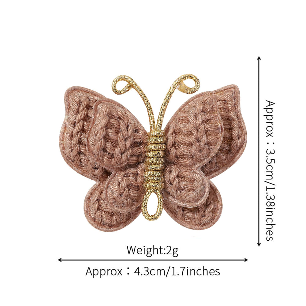 Pinkoriart handmade butterfly clips Coffee showcase durable craftsmanship.