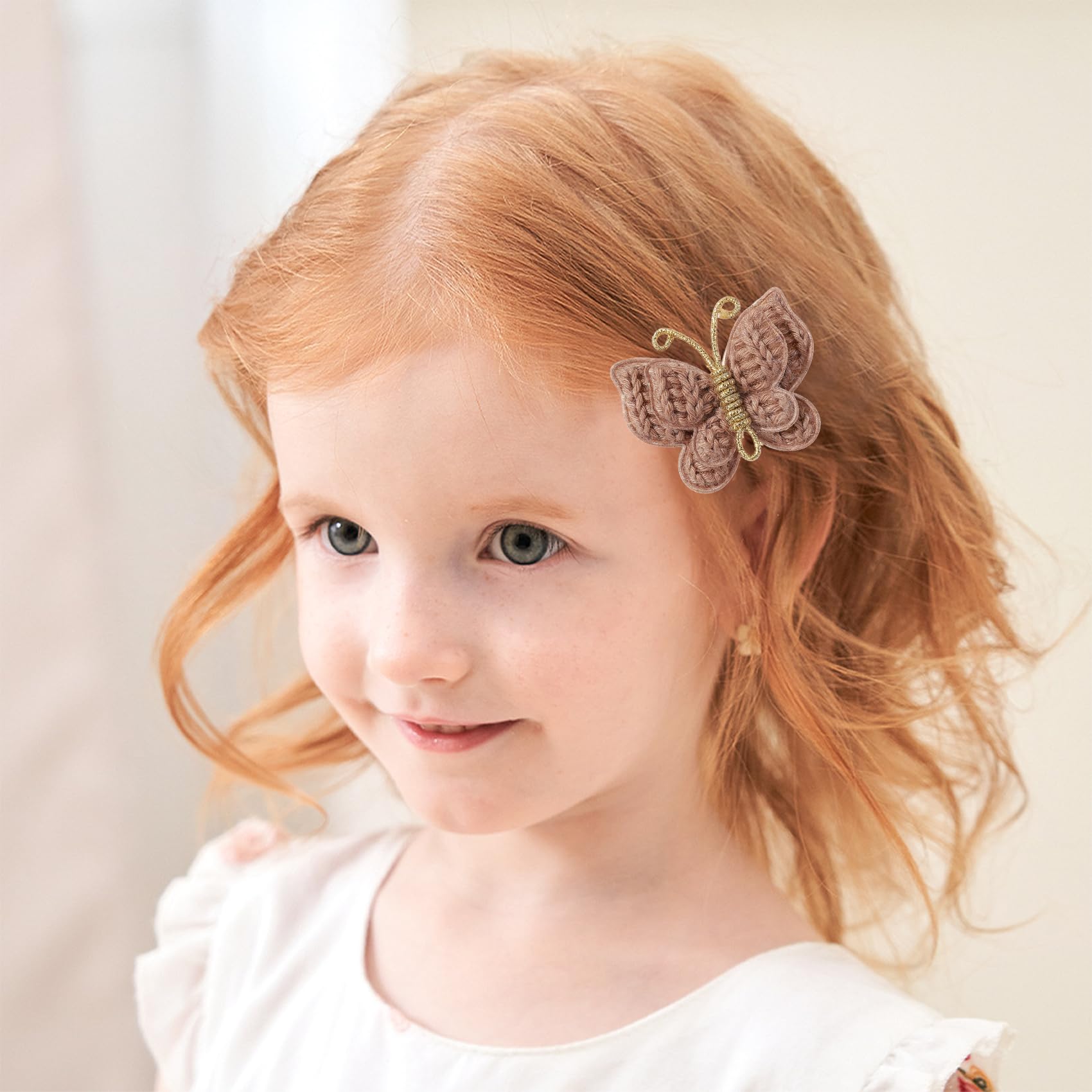 Pinkoriart butterfly hair clip Coffee secures fine and thick hair easily.
