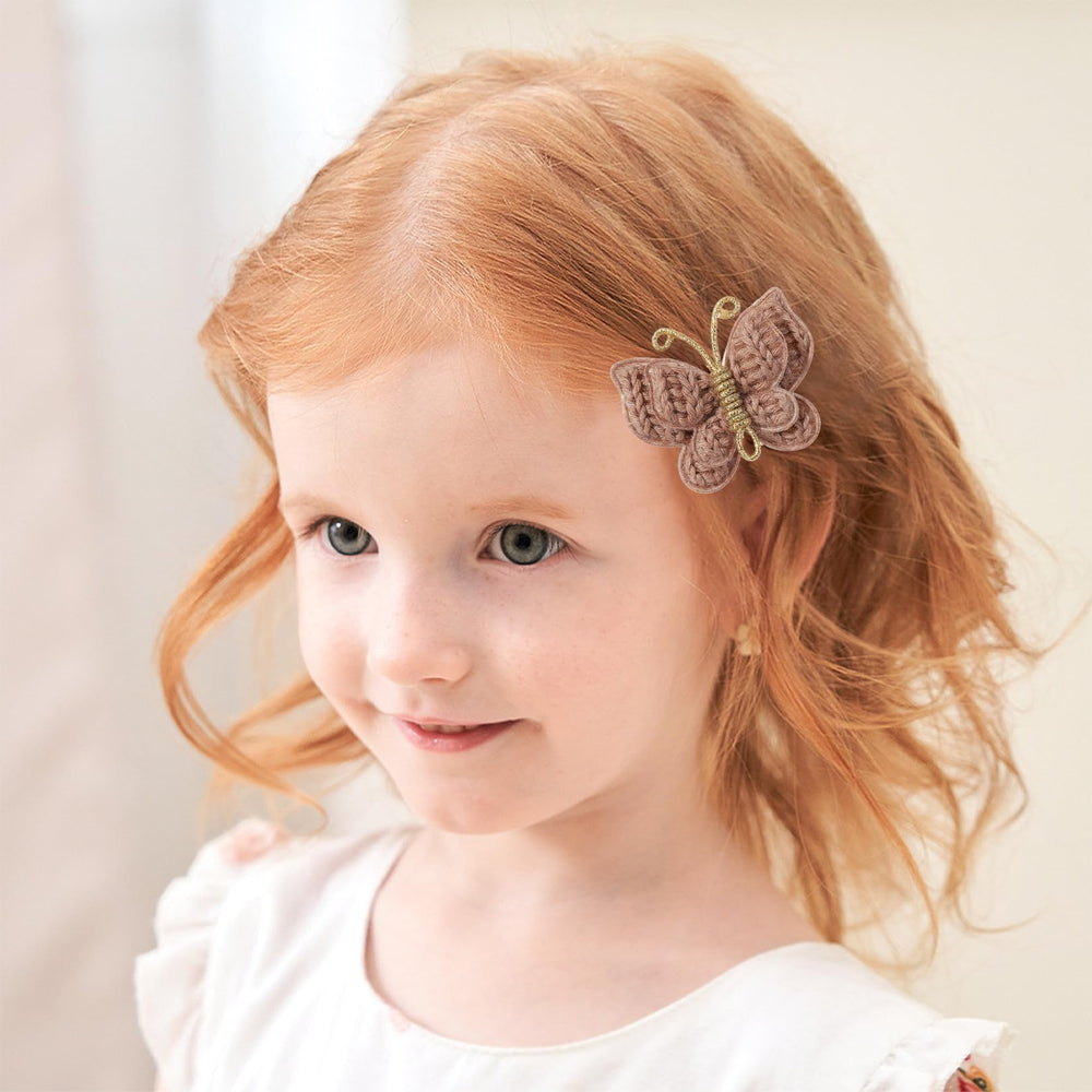 Pinkoriart butterfly hair clip Coffee secures fine and thick hair easily.