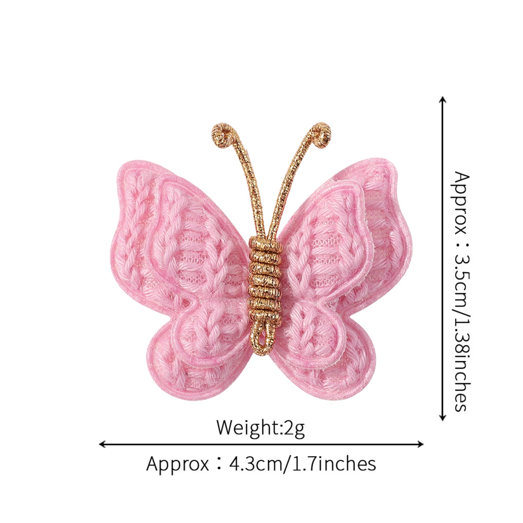 Pinkoriart butterfly hair clip crocodile clip — firm hold on fine and thick hair.