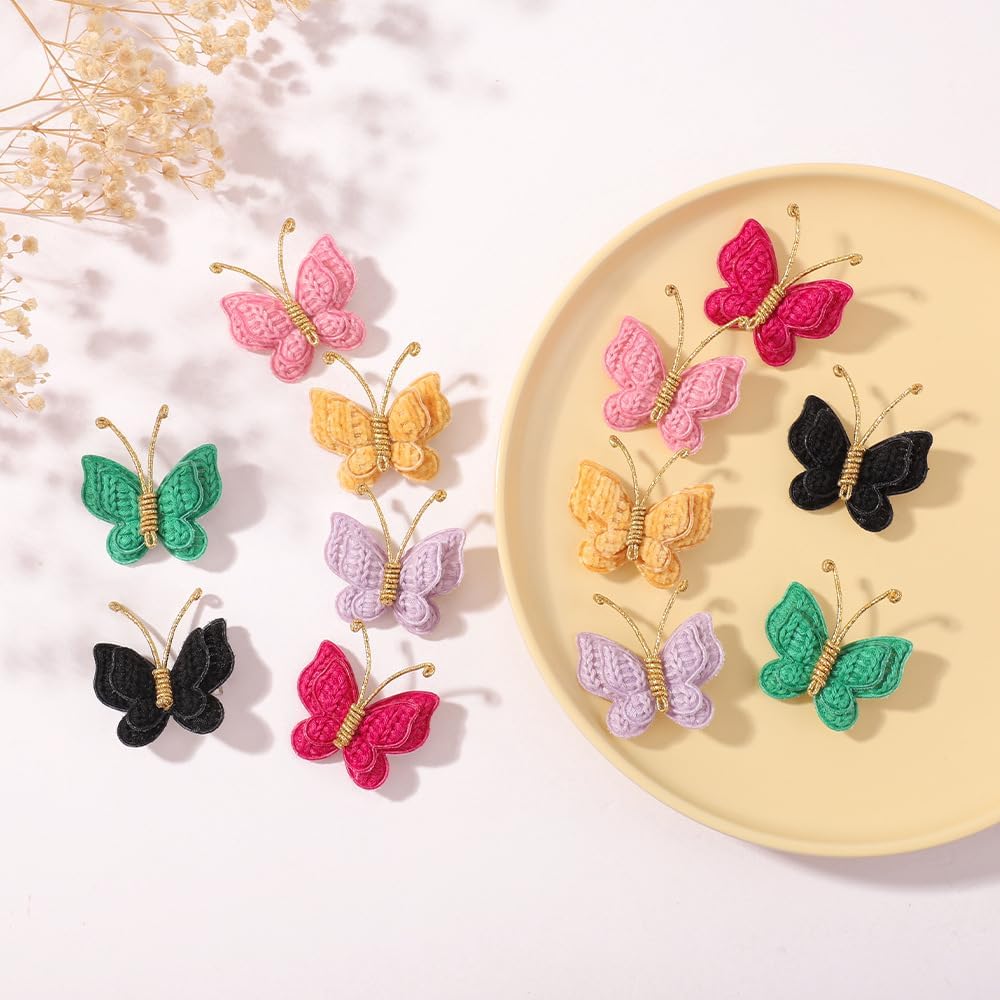 pinkoriart butterfly hair clip pack-of-2 ideal for daily outfits.