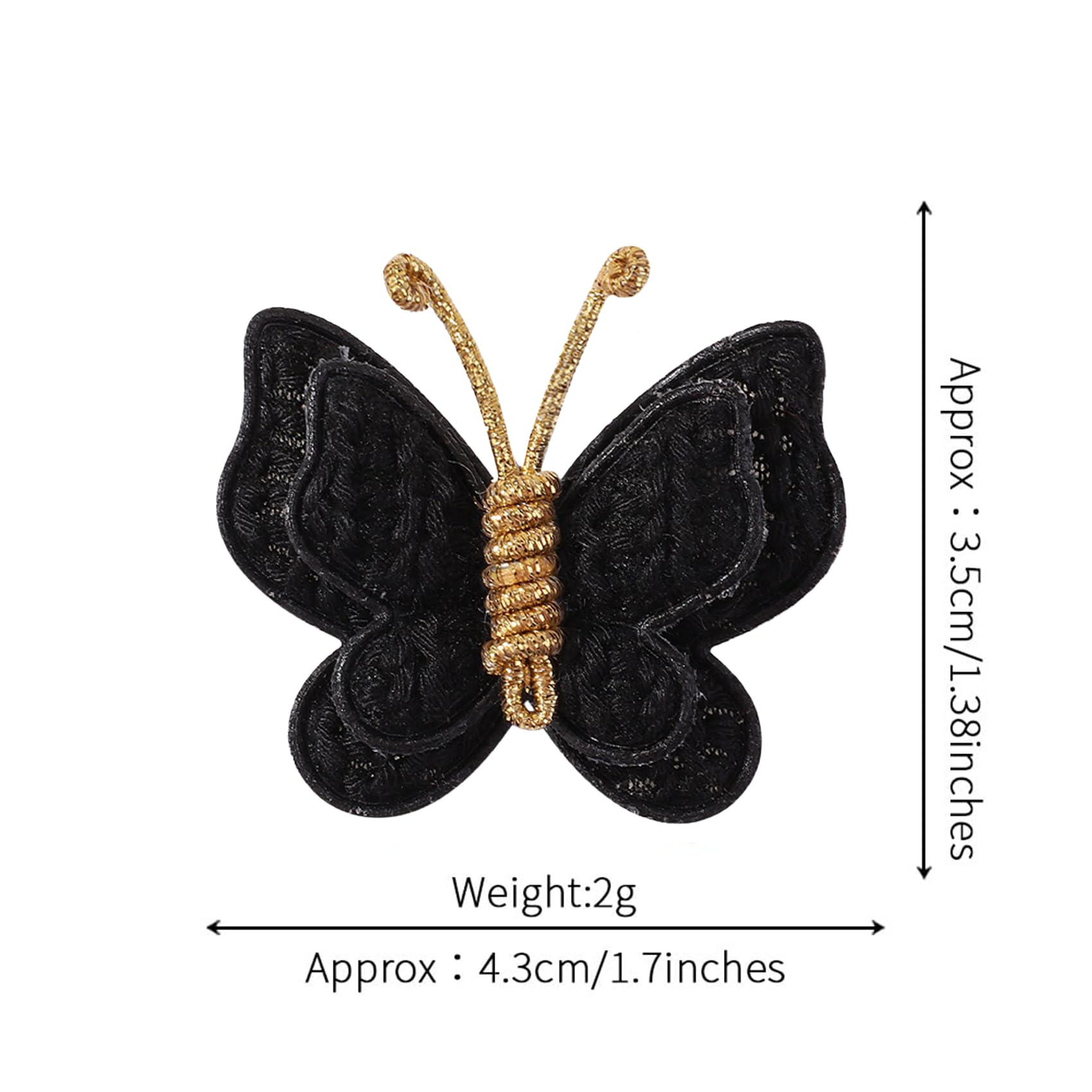 Pinkoriart butterfly clip worn with party outfits for a stylish accent.