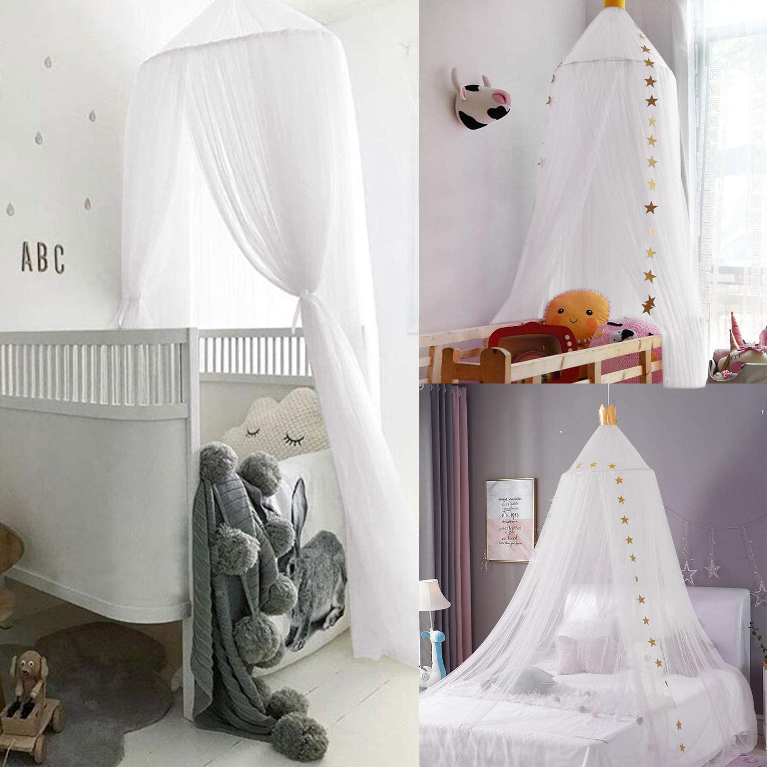 Pinkrin princess canopy installation is easy with included accessories.