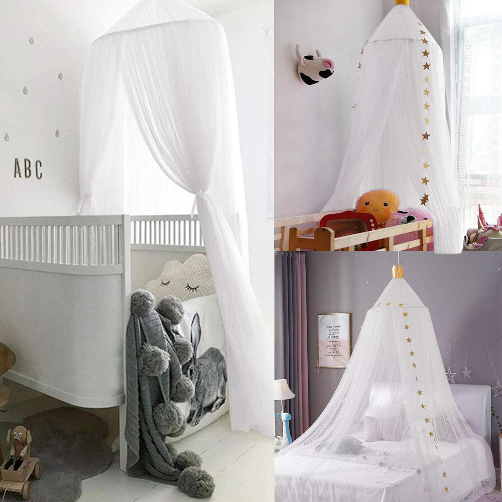 Pinkrin princess canopy installation is easy with included accessories.