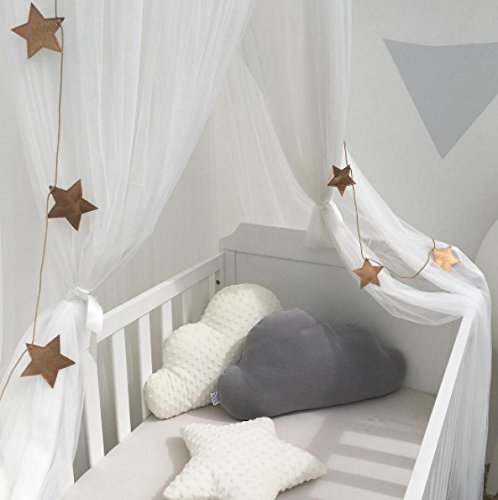 Pinkrin star decor closeup on canopy highlights whimsy and charm.