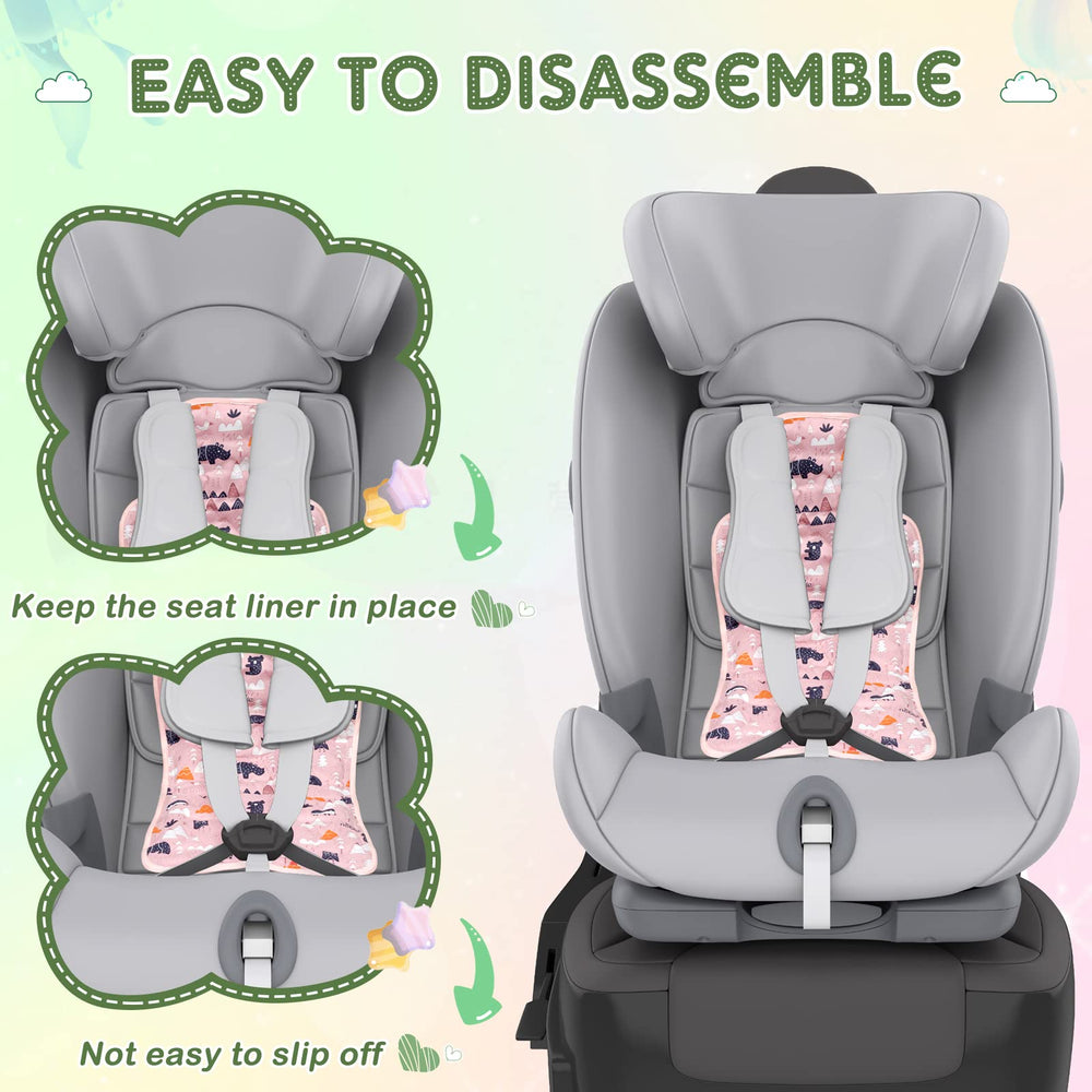 Pinkunn forest cooling pads attached to a chair for cooler seating.