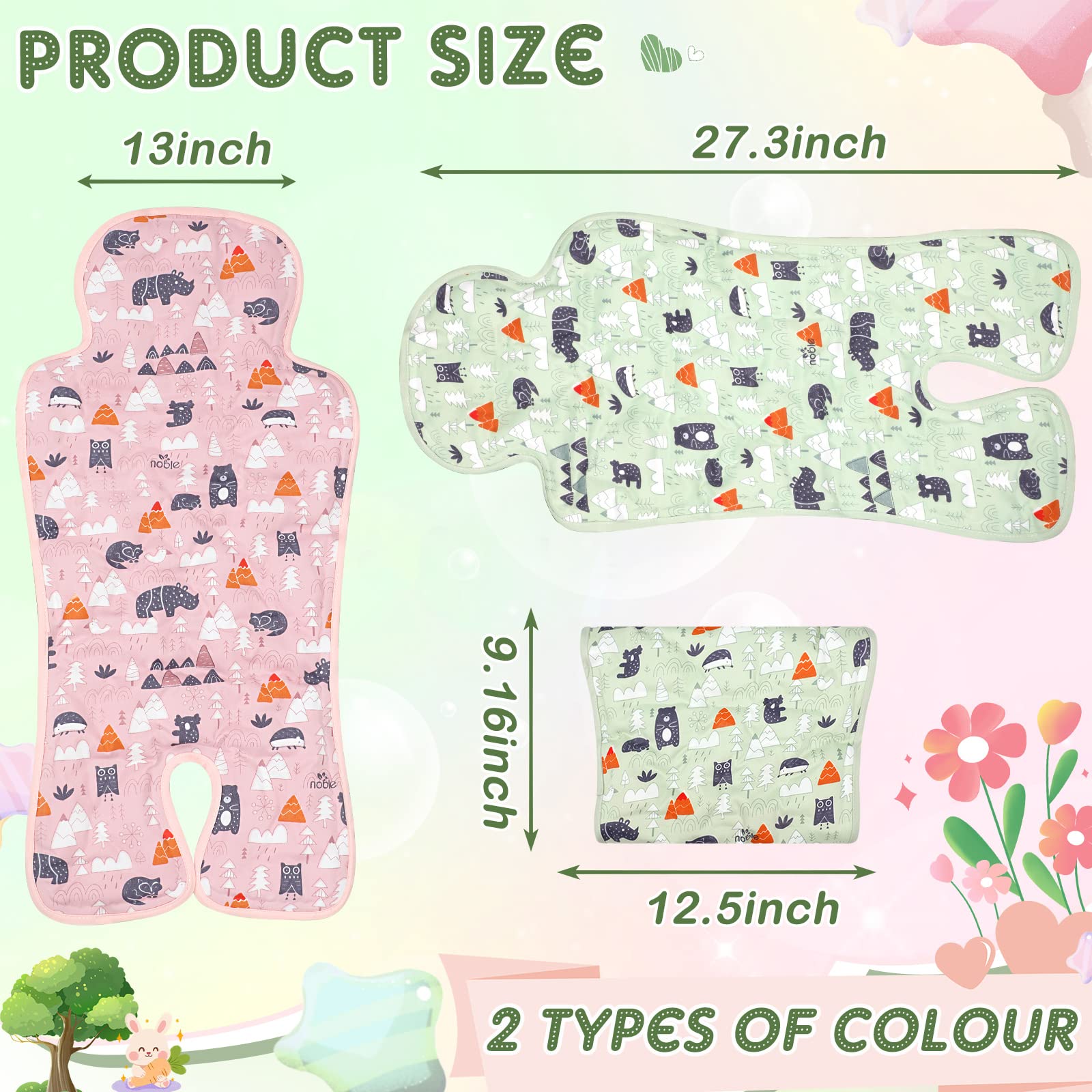 Pinkunn forest cooling pads folded compact for travel.