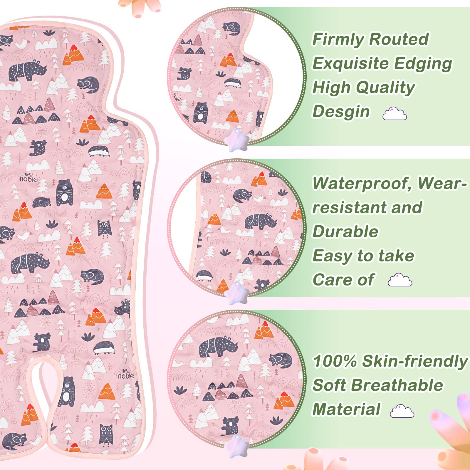 Pinkunn forest cooling pads used outdoors to beat heat.