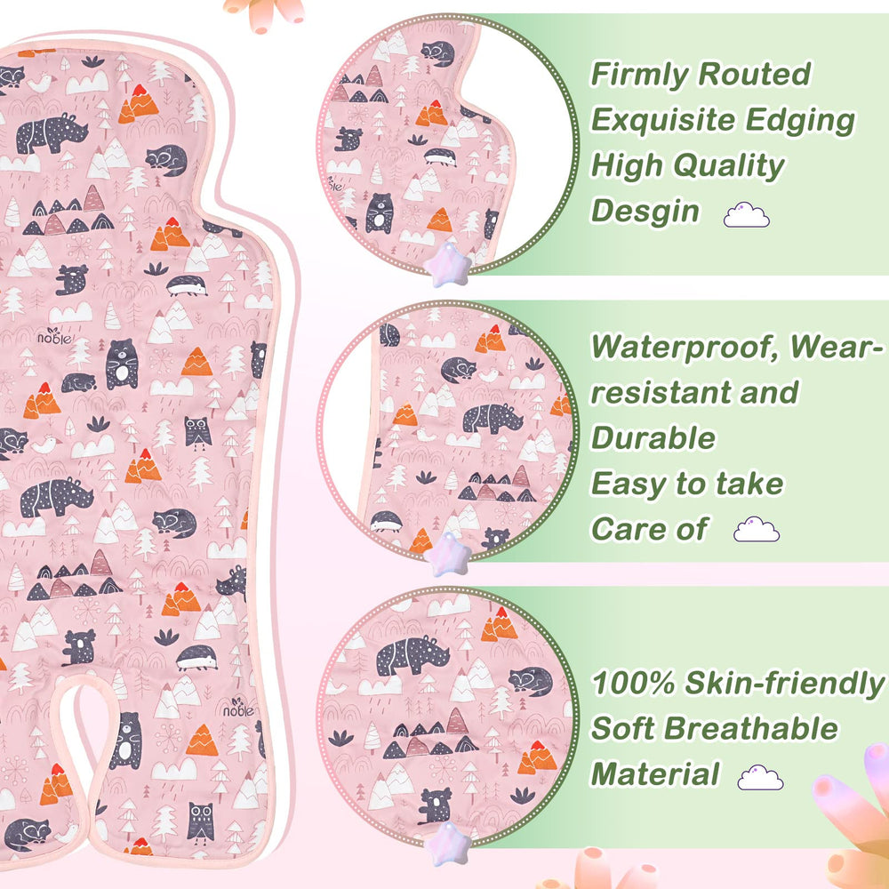 Pinkunn forest cooling pads used outdoors to beat heat.