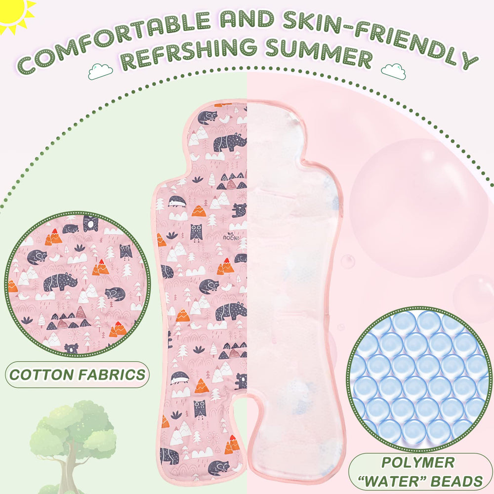 Pinkunn forest cooling pad measuring 69 by 33 cm on a surface.