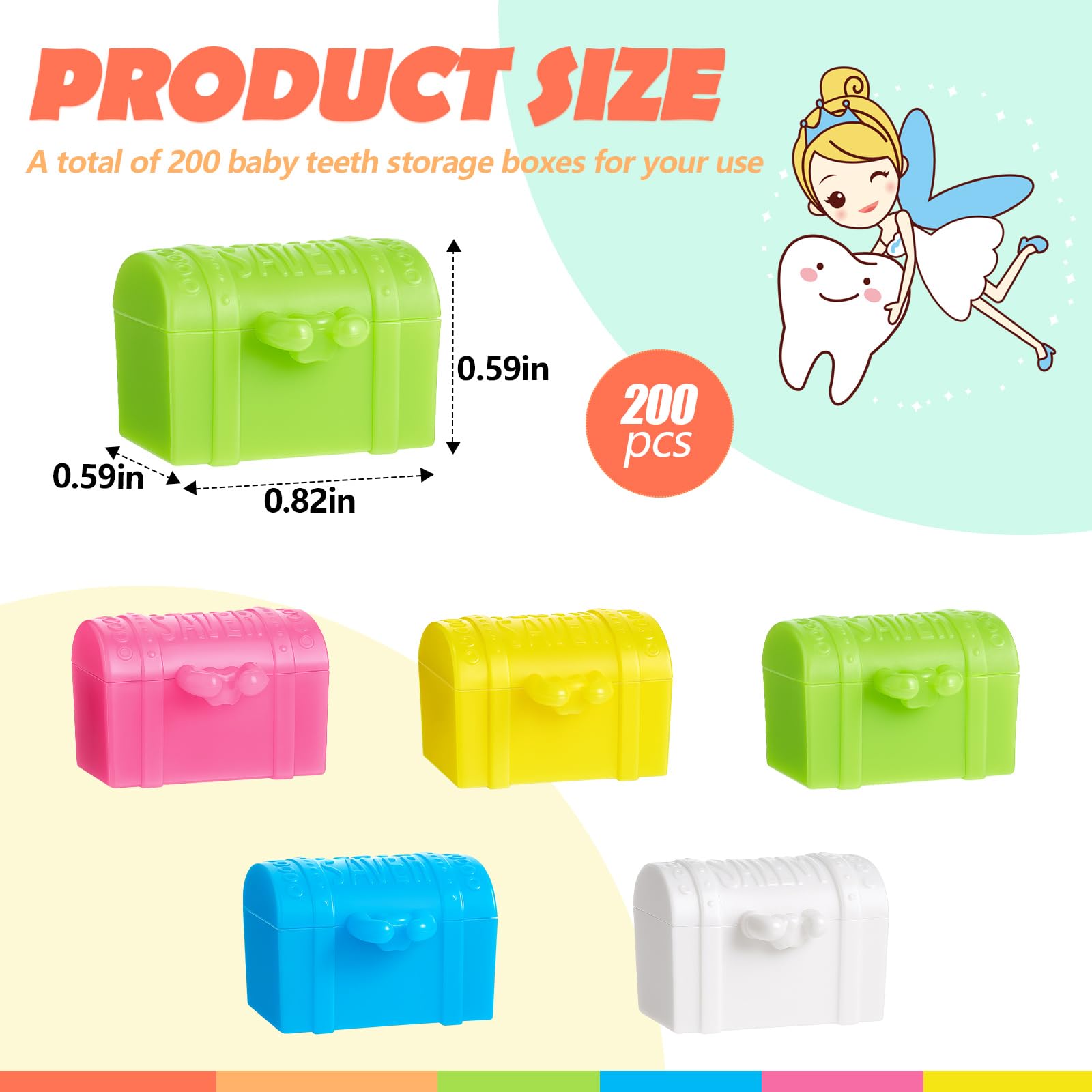 Pinkunn compact tooth box chest demonstrates space-saving design for keepsakes.