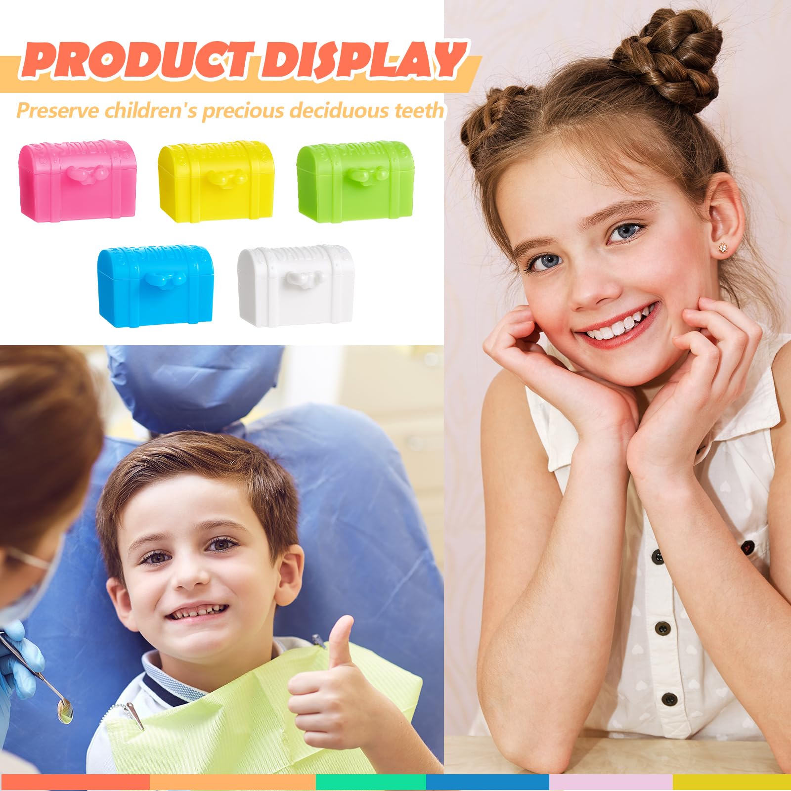 Pinkunn party-favor tooth box with vivid colors for gifts and classrooms.