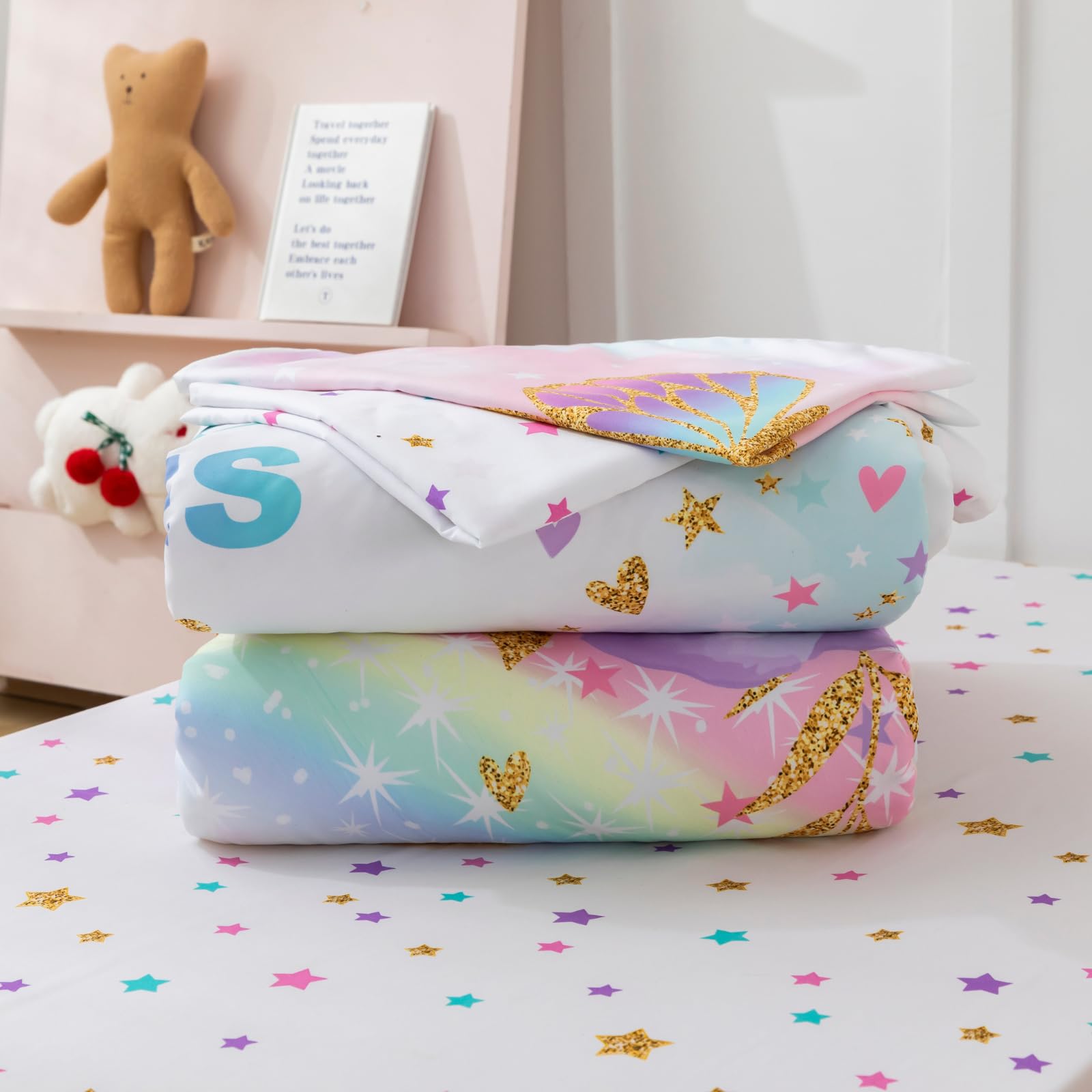 PINNKKU toddler pillowcase reversible design complements butterfly theme