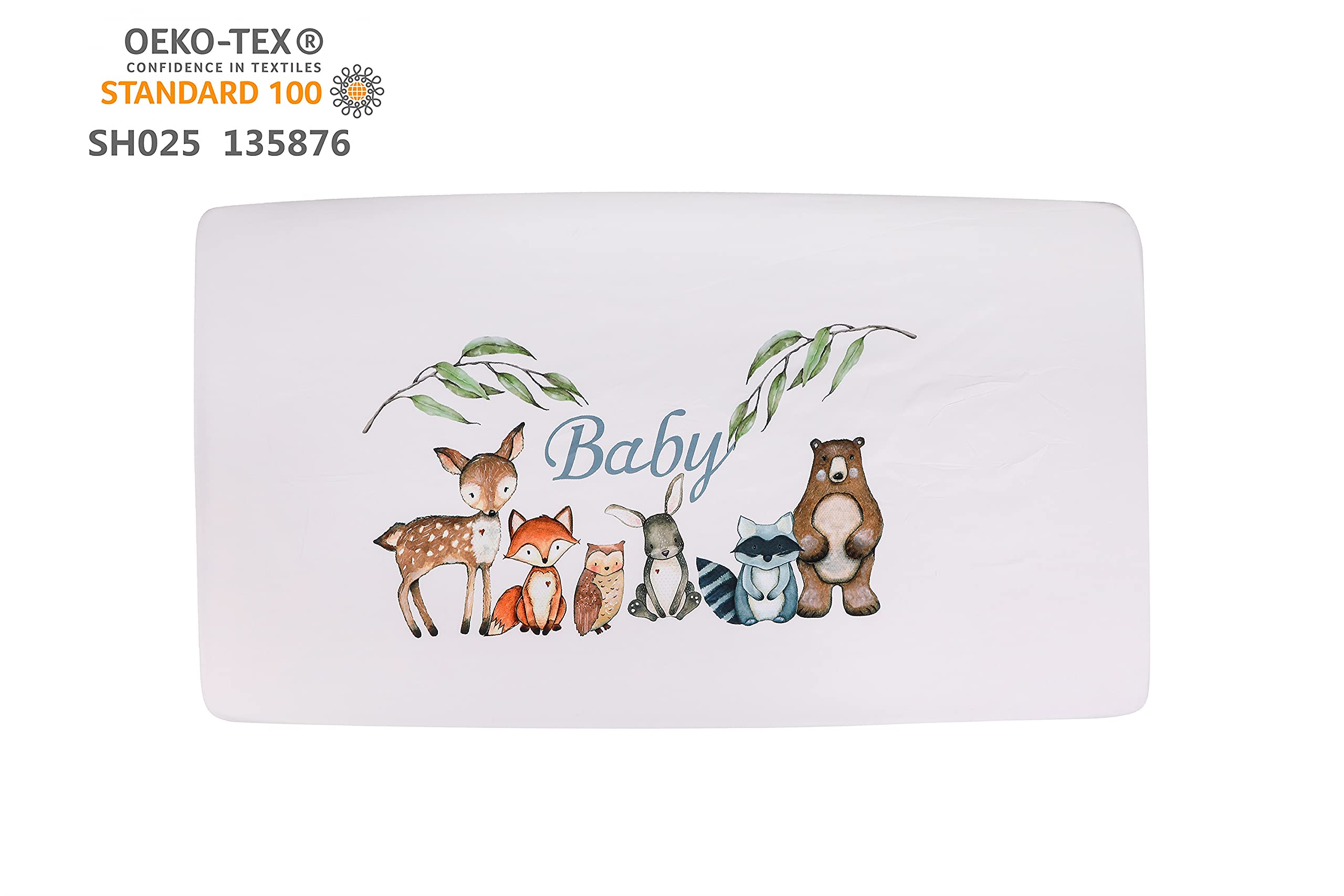 Pinnkku fitted sheet 28x52 offers gentle microfiber touch for baby sleep