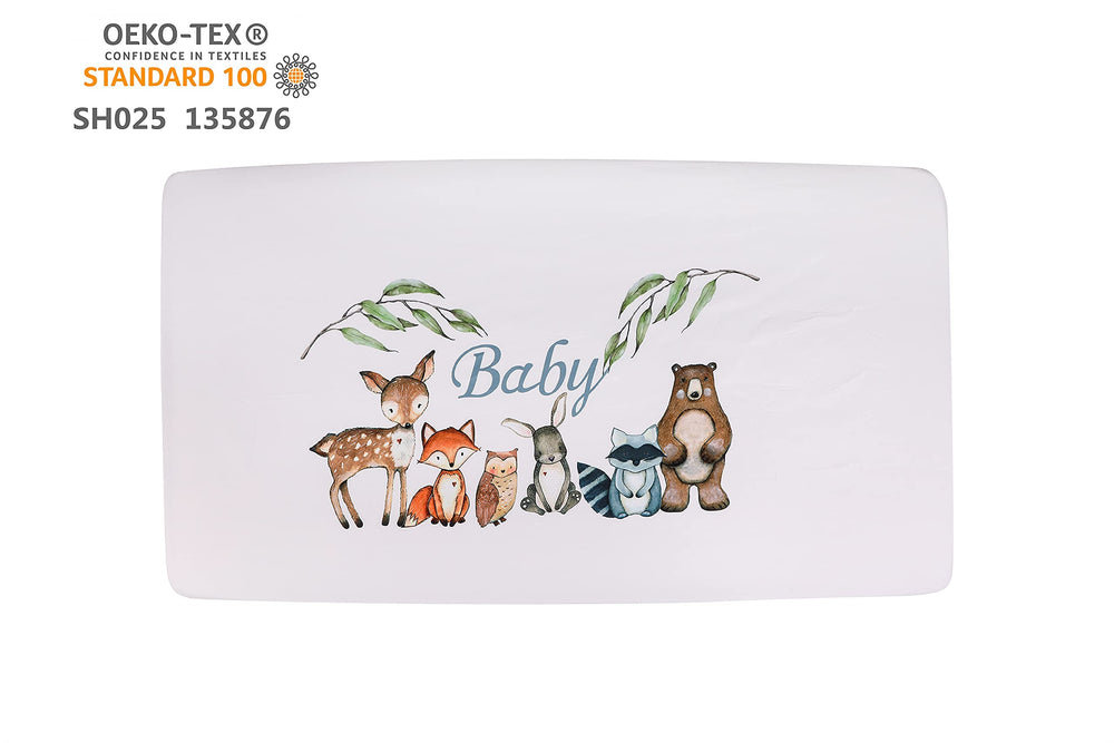 Pinnkku fitted sheet 28x52 offers gentle microfiber touch for baby sleep
