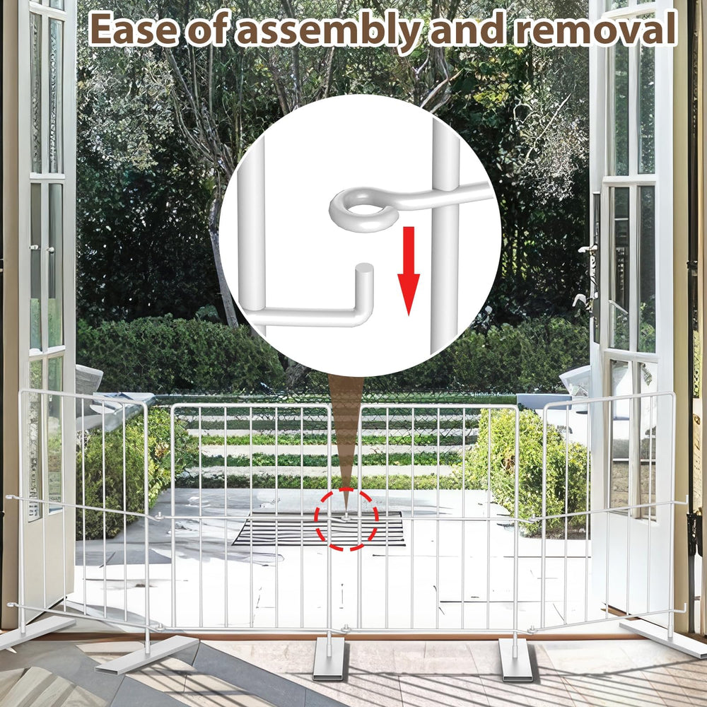 PINPON indoor outdoor pet gate guarding stairs and thresholds