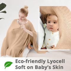 Pinuotu nursing cover as baby blanket during stroller rides provides soft warmth.