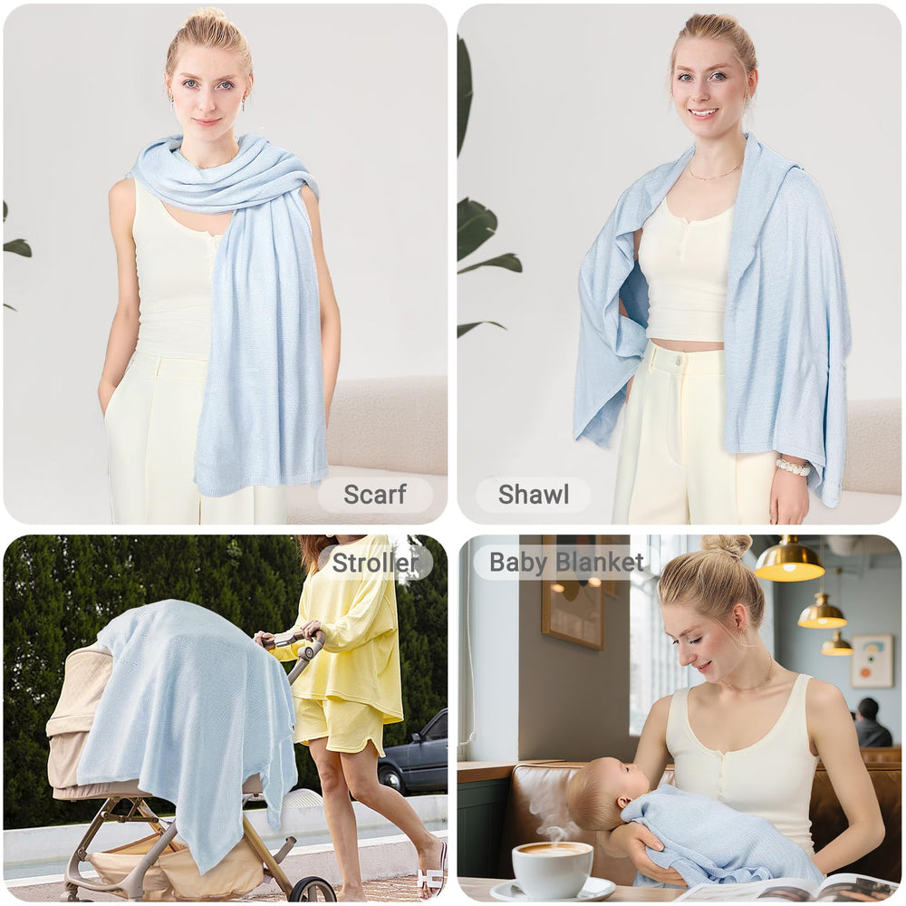 Pinuotu nursing cover used as a lightweight baby blanket during rest