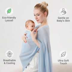 Pinuotu nursing cover folded compactly for easy diaper bag storage