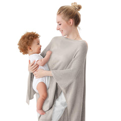 Pinuotu nursing cover Lyocell closeup shows breathable, silky-soft comfort.