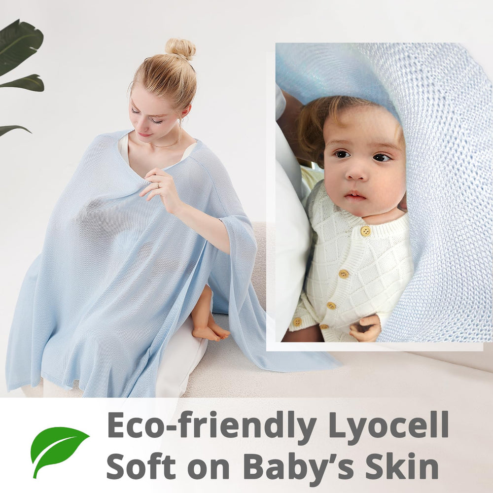 Pinuotu nursing cover used as a stylish multi-use scarf for daily wear