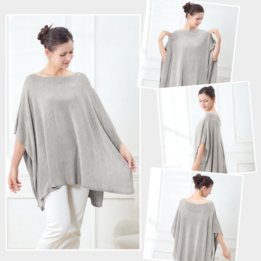 Pinuotu nursing cover styled as scarf demonstrates multifunction use.