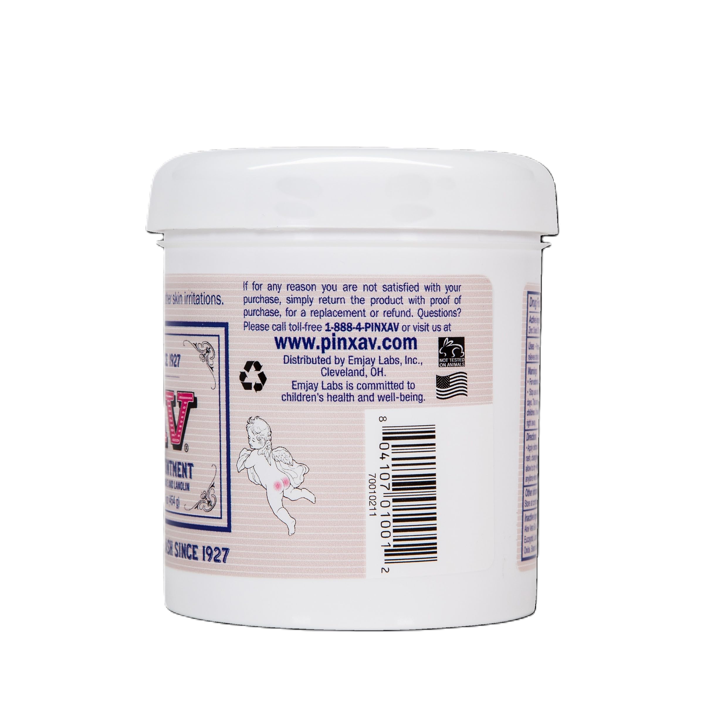 PINXAV Healing Cream zinc-oxide ingredient close-up highlighting skin barrier support