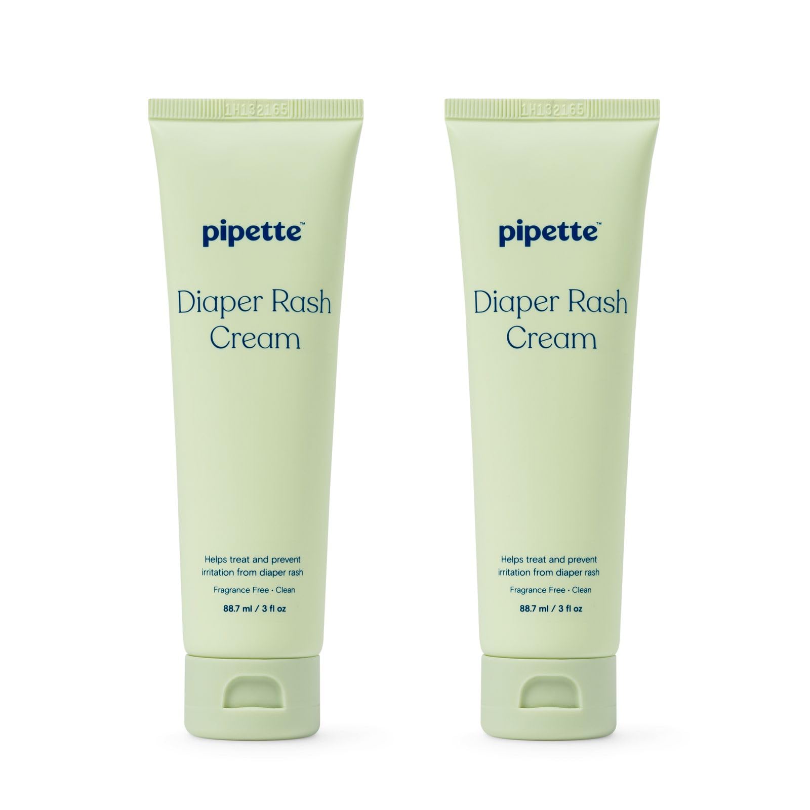 Pipette Baby Diaper Rash Cream jar front, unscented protection for sensitive skin