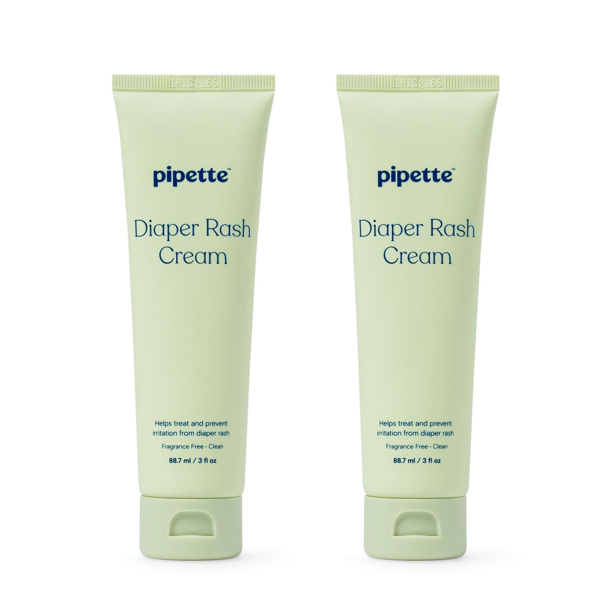 Pipette Baby Diaper Rash Cream jar front, unscented protection for sensitive skin