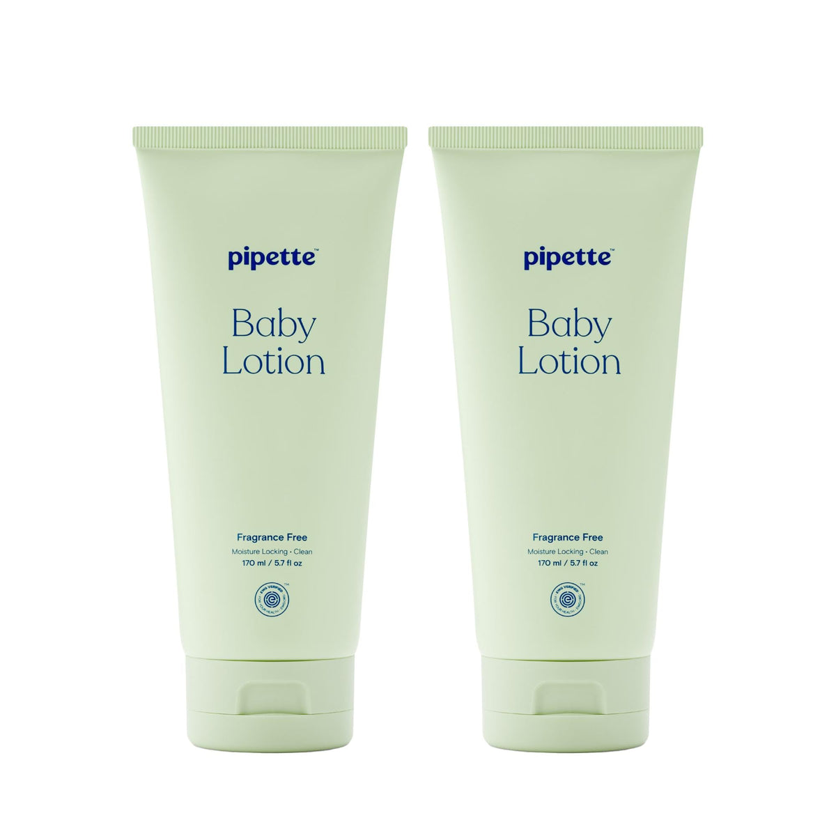Pipette baby lotion fragrance-free bottle showing gentle hydration for sensitive skin.