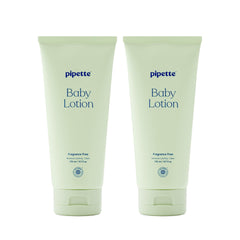 Pipette baby lotion fragrance-free bottle showing gentle hydration for sensitive skin.