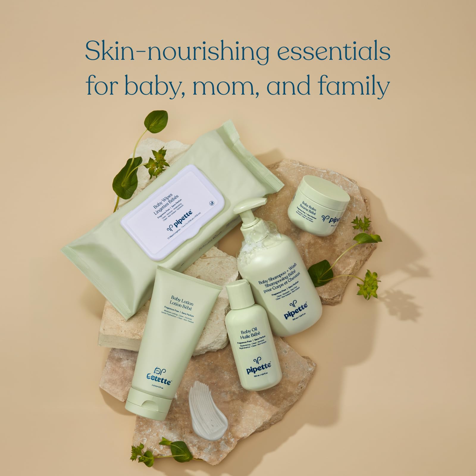 Fragrance-free Pipette Baby Oil is suitable for sensitive daily care.
