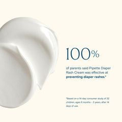 Pipette Diaper Rash Cream shown as newborn-safe application example.