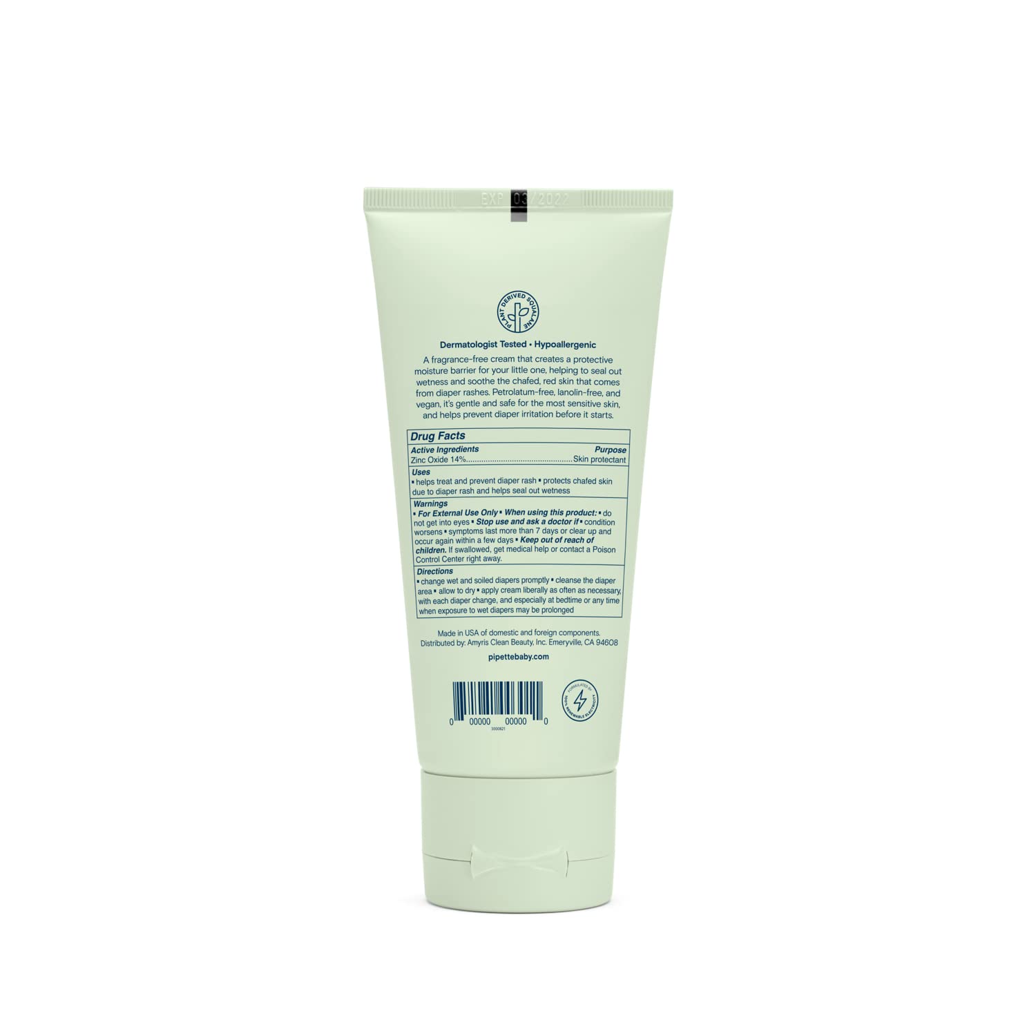Pipette vegan, cruelty-free formula supports safe daily use.