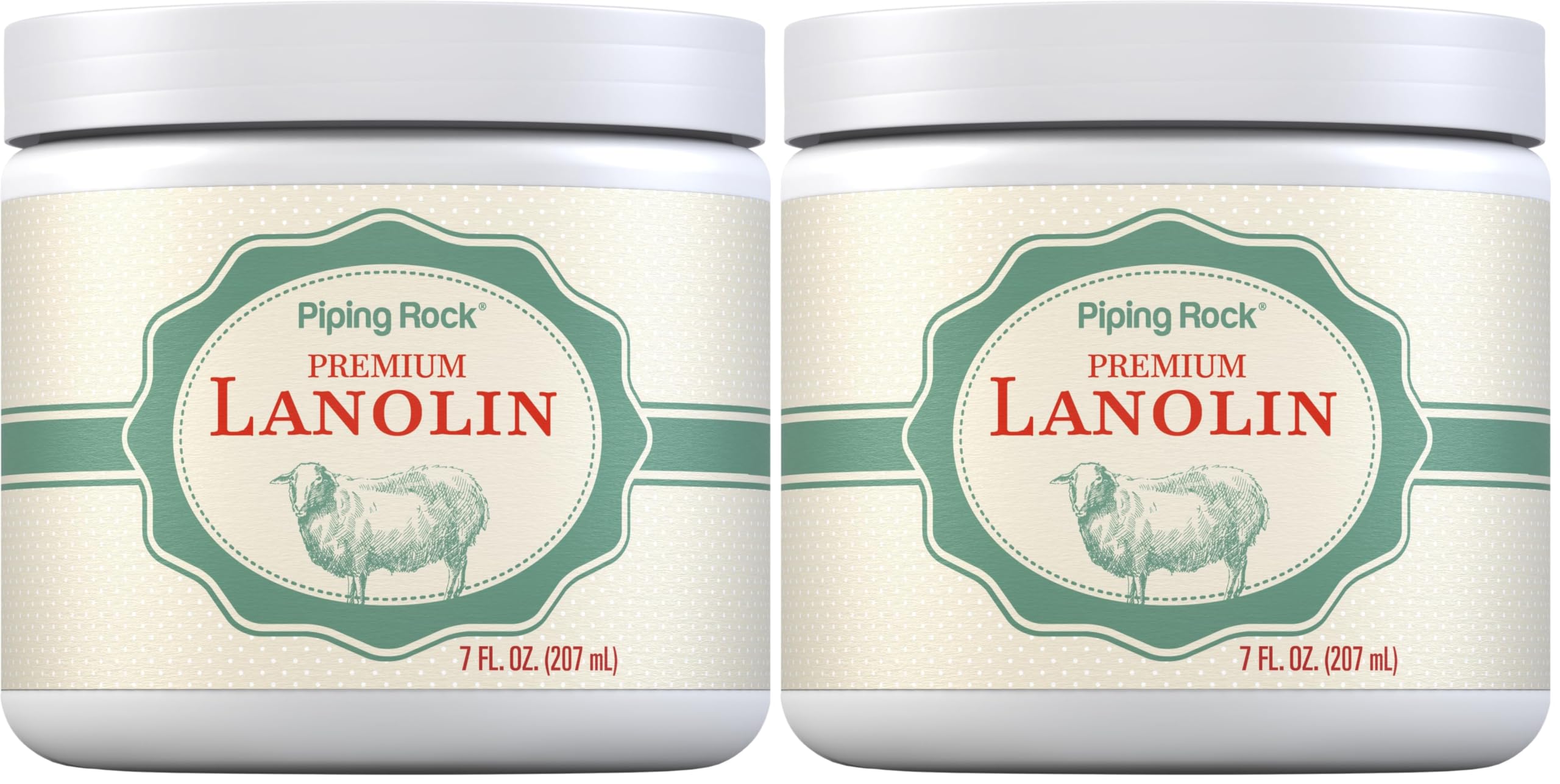 Piping Rock Lanolin Nipple Cream 7oz jar front for daily hydrating skin care