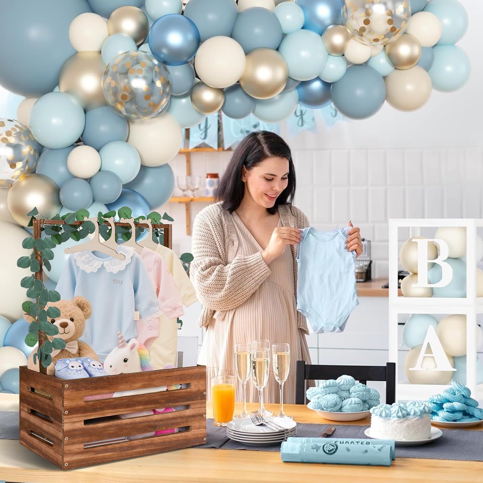 PIPIONE closet hanger rack demonstrates organized baby clothes display