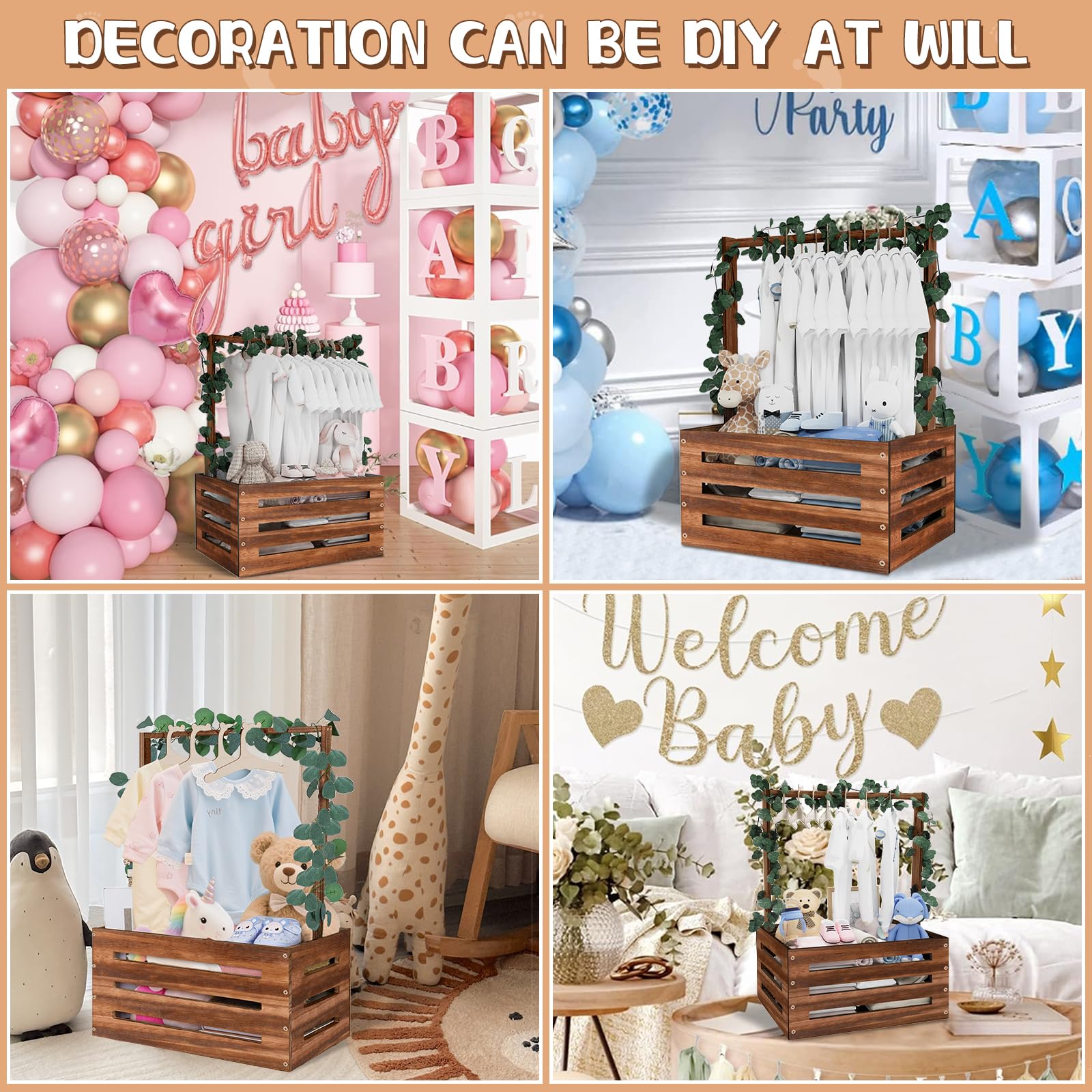 PIPIONE green leaf accent adds charming nursery decor detail
