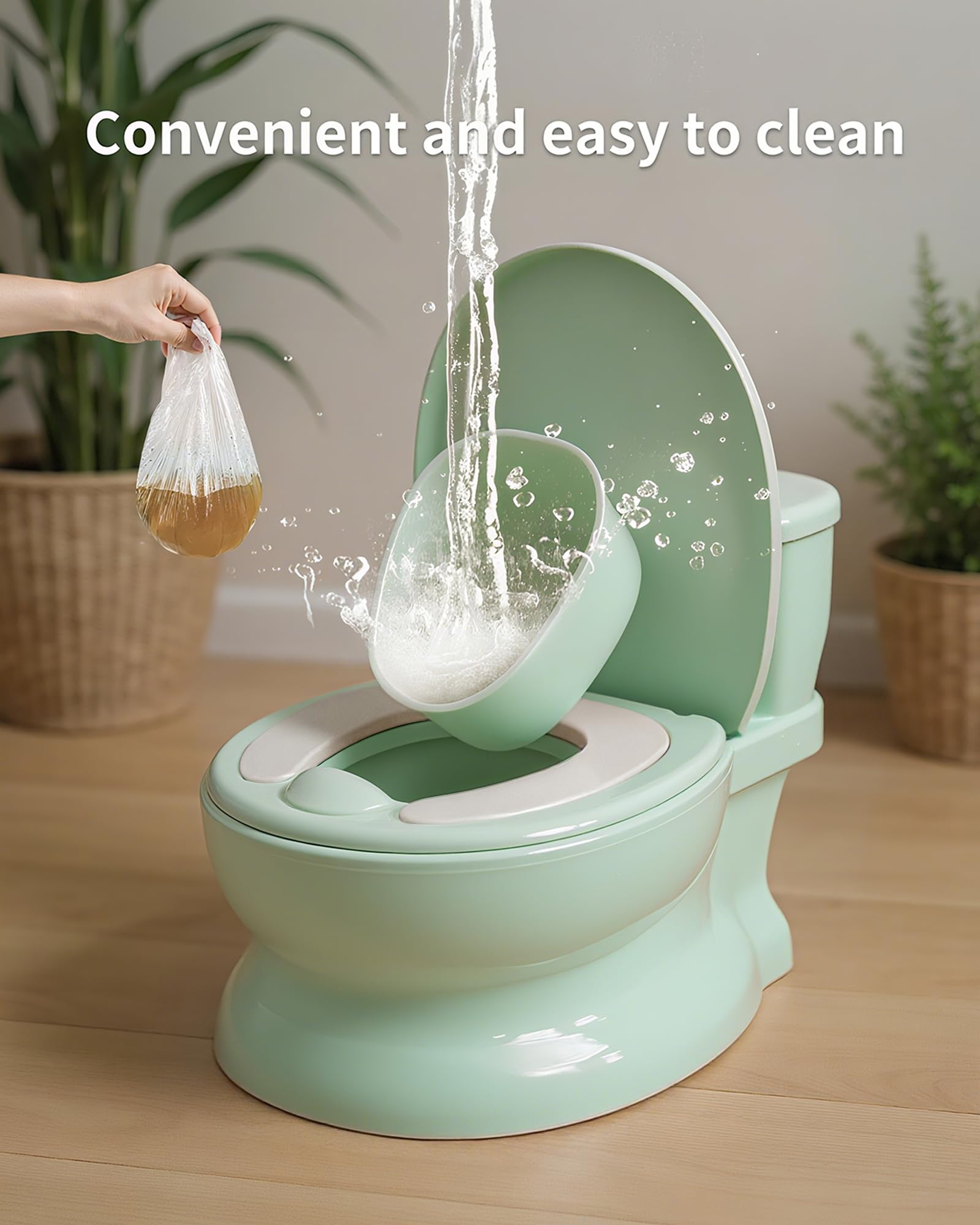 PipNest built-in splash guard helps contain messes during use.