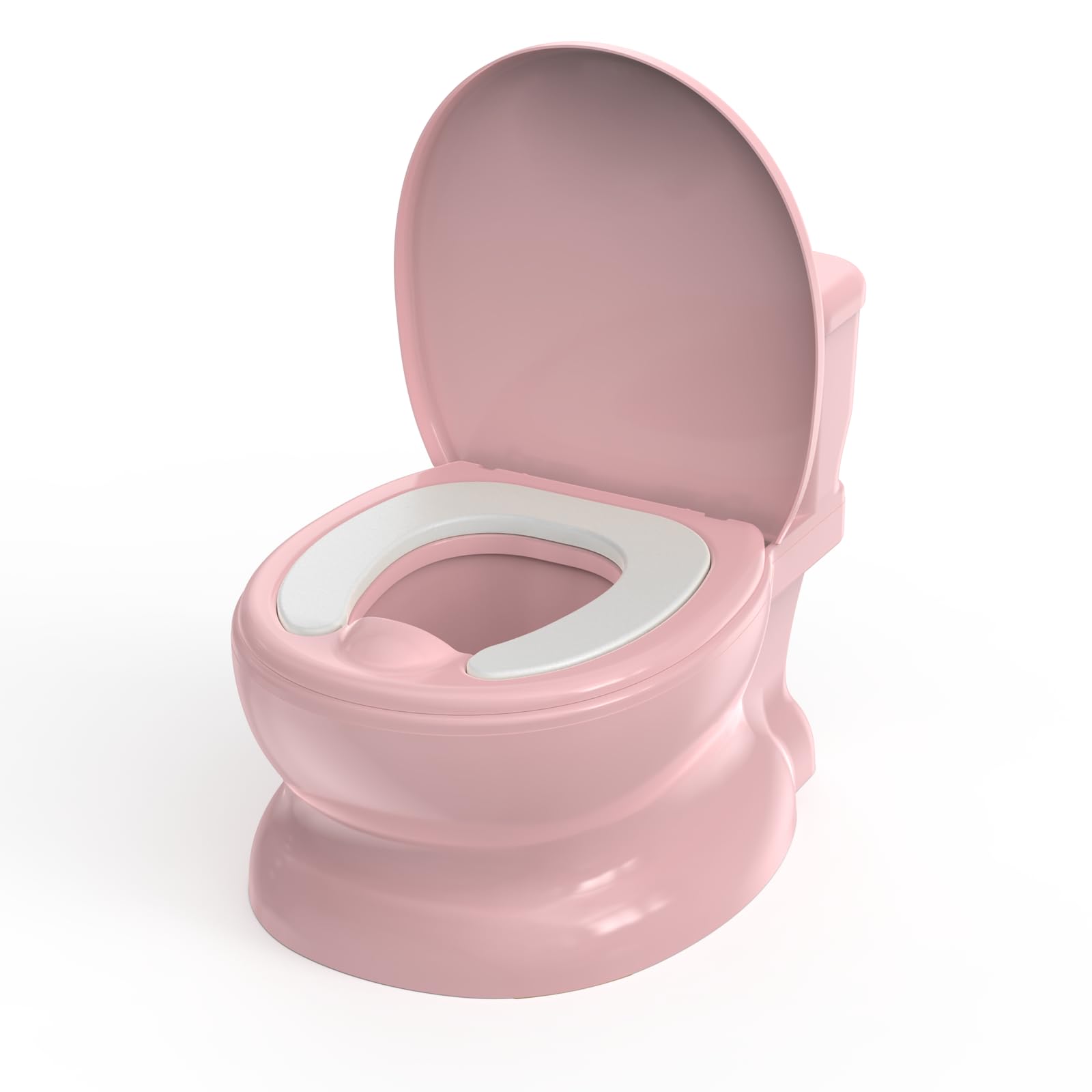 PipNest potty with flushing sounds feature shown for engaging toddler toilet training.